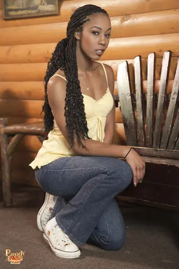 Ebony Brunette Sucks and Fucks Cowgirl Then Doggy Style