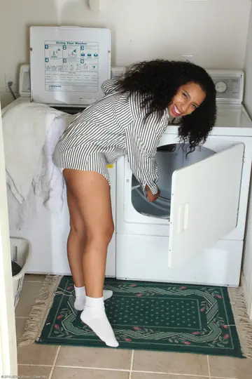 Petite Ebony MILF Spreads Her Hairy Pussy and Flaunts Her Ass