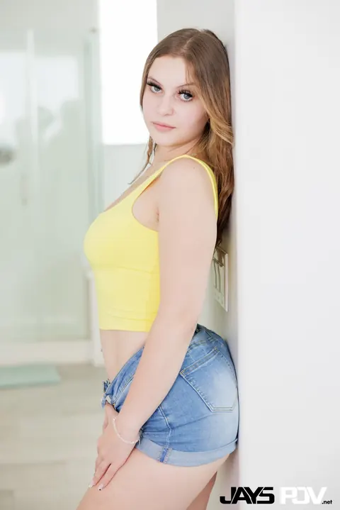 Whitney Banks: Redhead Pulls Down Yellow Undies and Flashes Her Ass – photo 5 of 21