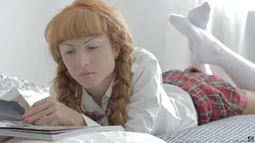 Lisa Luv – Busty Russian Redhead Drains Two Cocks for a Facial