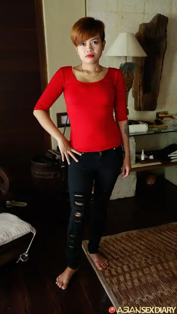 Tall Short-Haired Asian Woman Rides Cock in POV