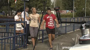 Viva Small – European Blonde Sucks and Fucks in Group Sex on a Yacht