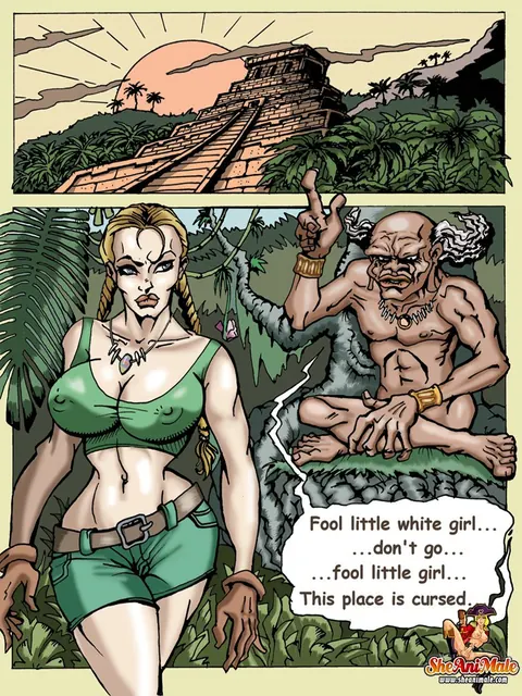 Busty Trans Woman Gets Gangbanged by a Tribe – photo 6 of 12