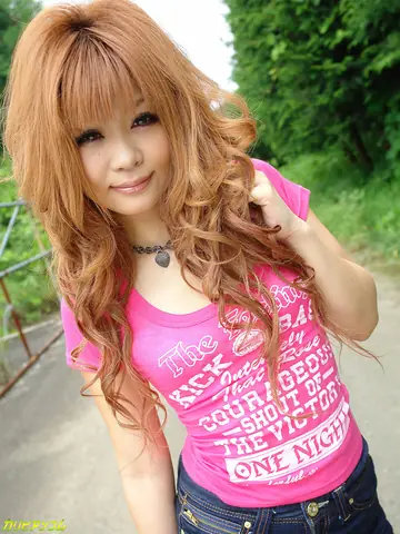 Sarina Tsubaki – Petite Asian Redhead Strips Nude and Poses