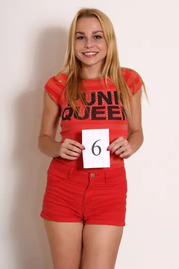 Petite Blonde PAWG Strips and Spreads Her Big Ass at the Casting