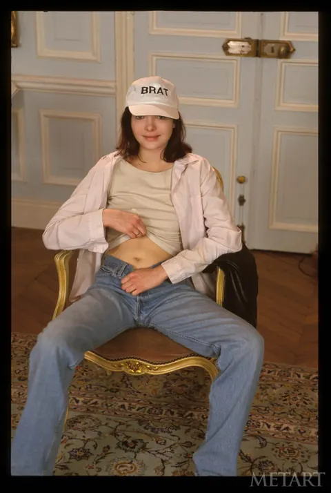 Petite Brunette in Socks Spreads Her Legs – photo 4 of 20