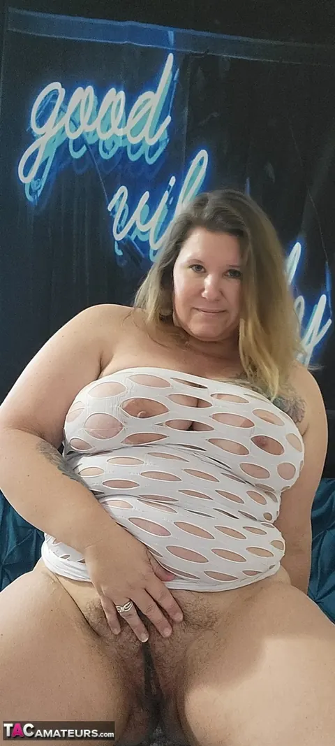 Busty Kris Ann: Busty Blonde MILF in Lingerie Strips and Spreads Her Pussy – photo 9 of 16