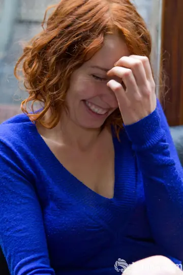 Kara Dashka – Thick Redhead Strips Out of Her Lingerie and Skirt on the Office Chair