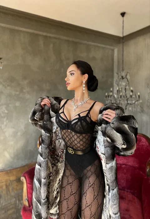 Anastasia Vi: Russian Brunette PAWG Poses in Lingerie, Pantyhose and Heels – photo 2 of 14