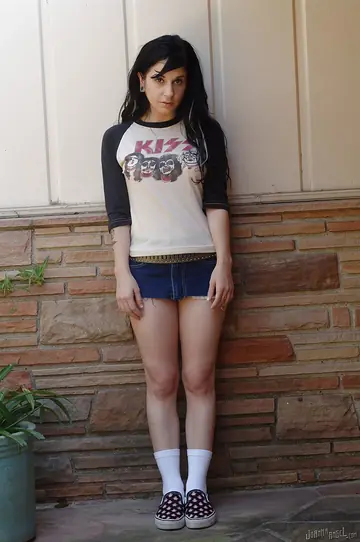 Joanna Angel – Thick Brunette MILF Lifts Her Skirt and Spreads Her Pussy Outdoors