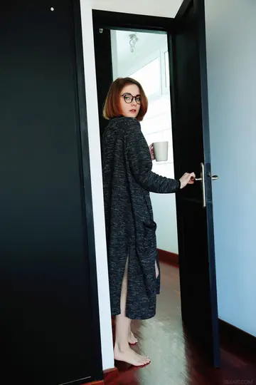 Ukrainian Brunette in Glasses Fingers Her Pussy for a Selfie