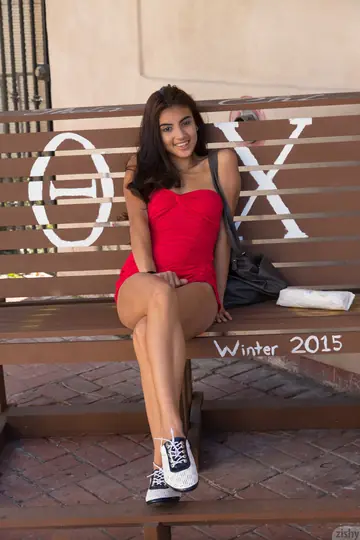 Mature Latina with Small Natural Tits Poses Nude Outdoors