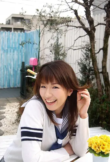 Towa Aino – Japanese Brunette Removes Her Bra in Public Wearing Socks and Uniform