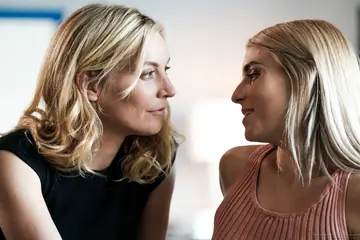 Mona Wales – Two Blonde MILFs in Panties Kiss, Finger and Lick Pussy