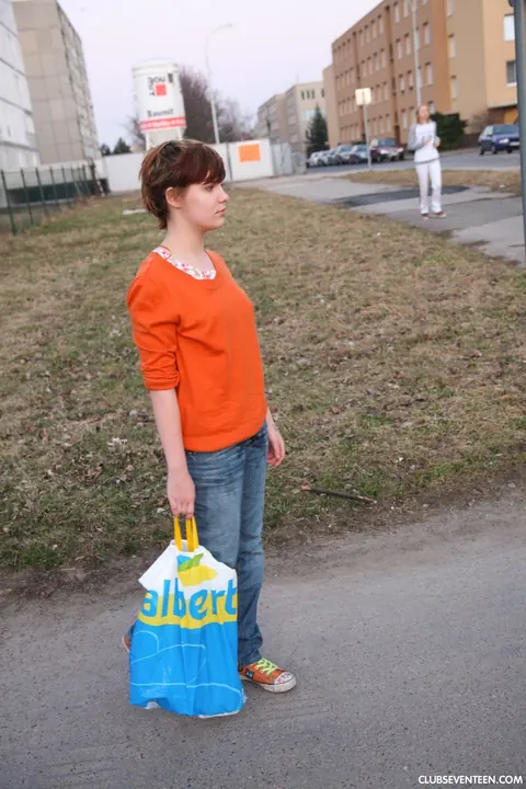 Short-Haired Redhead Strips Outdoors for Lesbian Sex – photo 1 of 21