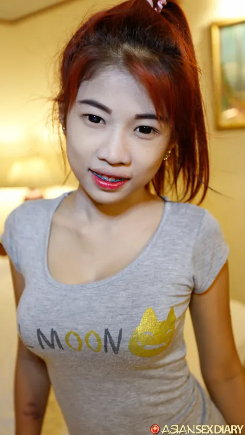 Petite Asian Redhead Strips Out of Her Panties for Doggy and Missionary – photo 4 of 21
