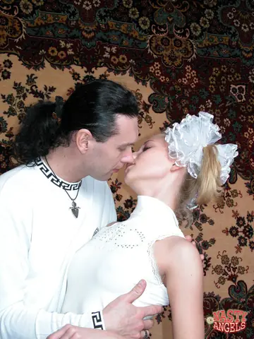 European Blonde Spreads Her Shaved Pussy and Gets Fucked