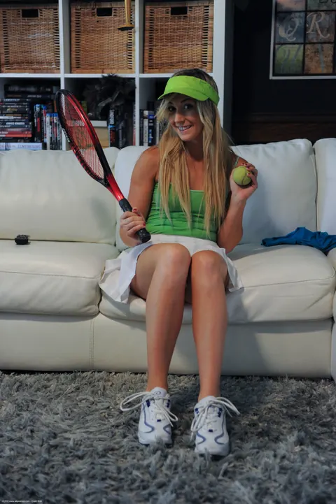 Lilly Banks: Blonde with Small Natural Tits Poses in Her Clothes – photo 11 of 21