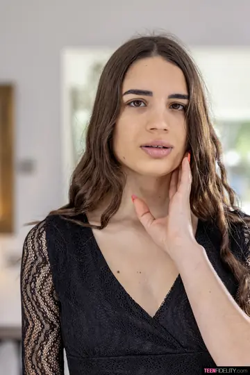 Candie Luciani – Brunette Strips Out of Her Jeans and Fingers Her Pussy