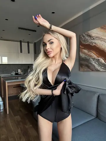 Tall Blonde Strips Out of Her Dress and Heels and Spreads Her Legs