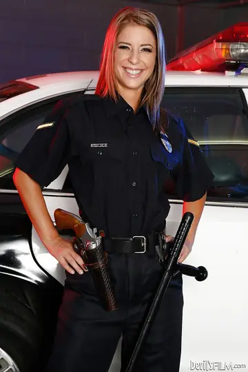 Presley Hart – Redhead Strips Out of Her Police Uniform and Spreads Her Legs