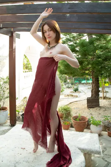 Petite Russian Redhead Spreads Her Hairy Pussy Outdoors