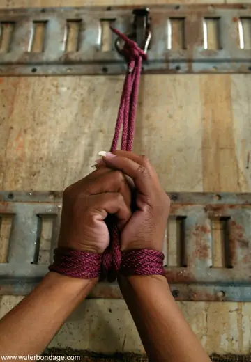 Lori Alexia – Ebony Brunette Endures Water Bondage While Bound
