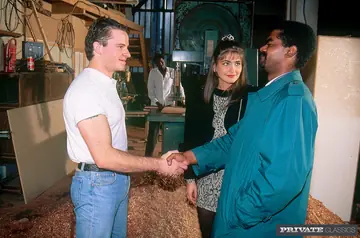 MILF in Stockings Takes Interracial Gangbang After Job Interview