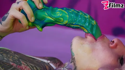 Tattooed Thick Babe Rides Cock and Uses a Dildo – photo 13 of 16