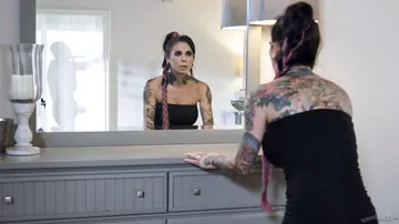 Joanna Angel – Tattooed Brunette with Big Tits Spreads Her Pussy for a Selfie
