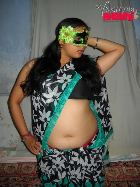 Indian BBW Strips Nude While Wearing a Mask – photo 2 of 11