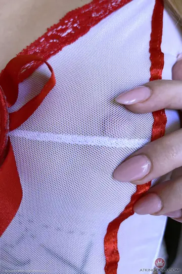 Petite Blonde Strips Out of Her Nurse Lingerie and Spreads Her Ass