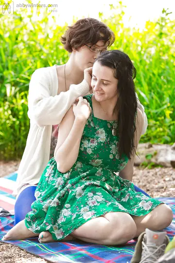 Short-Haired Women in Skirts and Pantyhose Have Lesbian Sex in the Forest