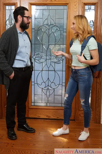 Kasey Miller – Petite Blonde in Glasses Sucks Cock and Rides Cowgirl