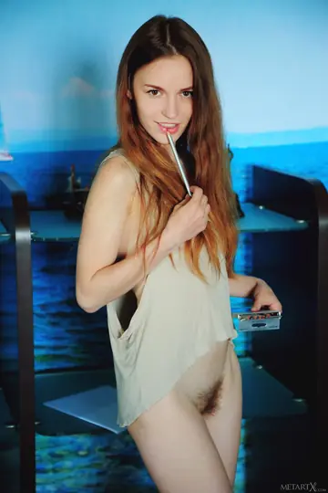Petite Ukrainian Brunette Bares Her Slim Body and Spreads Wide