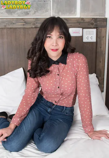 Asian Trans Woman Strips Nude and Poses Front to Back