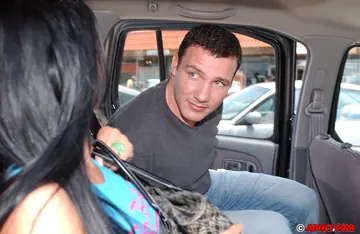 Thick Latina in a Skirt Gives a Blowjob and Gets Fucked in the Car