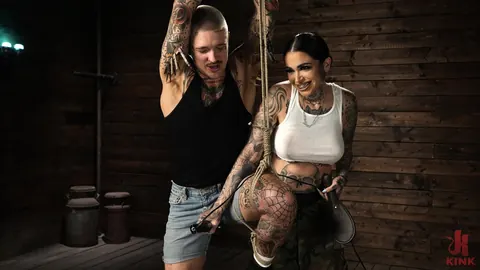 Leigh Raven: Brunette Dominates Partner with a Dildo and Bondage – photo 3 of 20