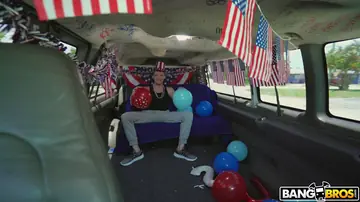 Stella Rae – Blonde with Small Tits and Tattoos Rides Cowgirl in a Van Outdoors