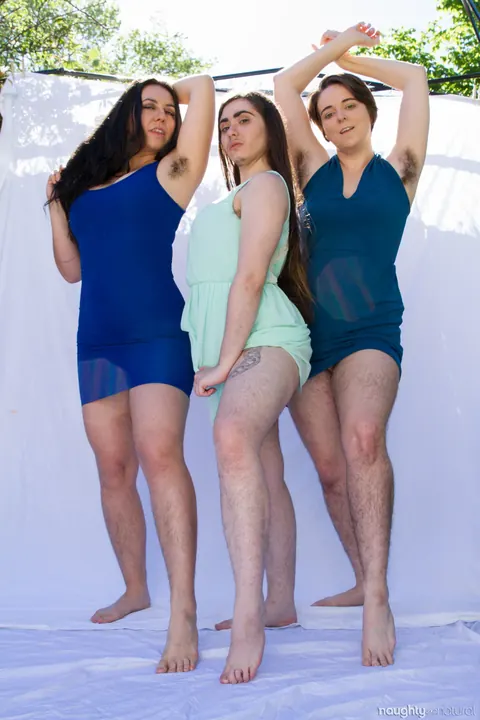 Harley Hex: Two Hairy Brunettes in Lingerie and Skirts Have Lesbian Sex – photo 5 of 20