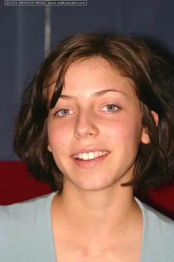 Brunette with Short Hair Pulls Jeans Aside and Spreads Her Hairy Pussy