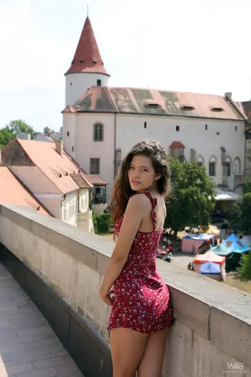 Irene Rouse – Latina in Lingerie and Skirt Flashes Outdoors