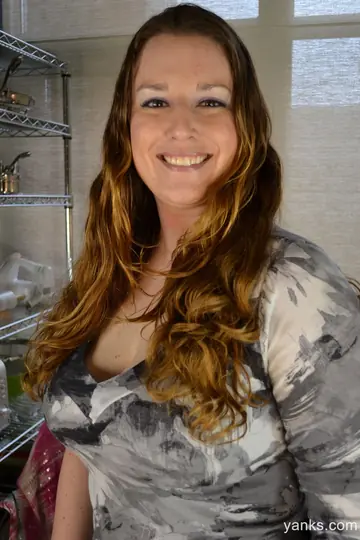Curly Brunette BBW Strips Out of Her Jeans to Play with a Dildo