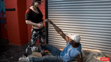 Lucia Love – British Brunette with Big Tits Gives Interracial Blowjob