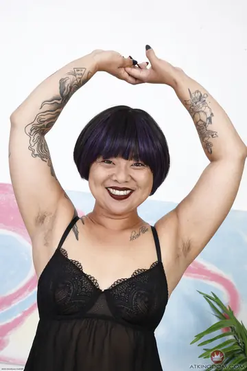 Lulu Sparkle – Thick Asian MILF in Uniform Spreads Her Hairy Pussy and Asshole