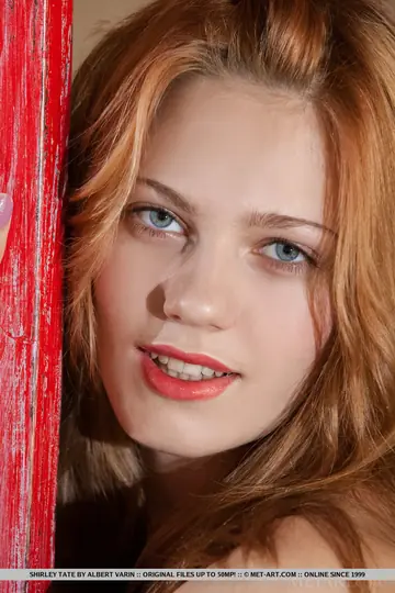 Shirley Tate – European Redhead in Panties Spreads Her Shaved Pussy