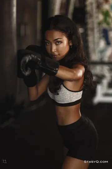 Woman Strips Out of Her Shorts in the Gym