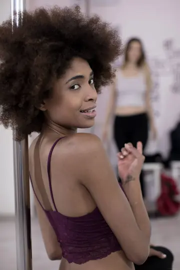 Stella Cox – Two Skinny Ebony Brunettes Strip and Finger and Lick Each Other
