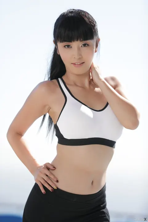 Marica Hase: Slim Japanese MILF Undresses Out of Her Yoga Pants by the Pool – photo 1 of 15