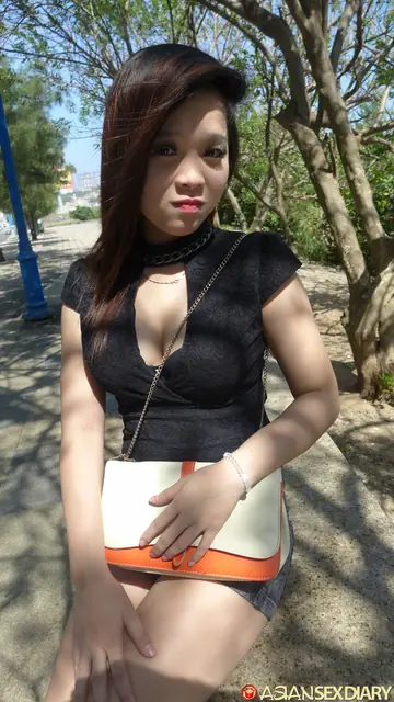 Petite Asian Strips at the Hotel Then Gets Fucked Outdoors